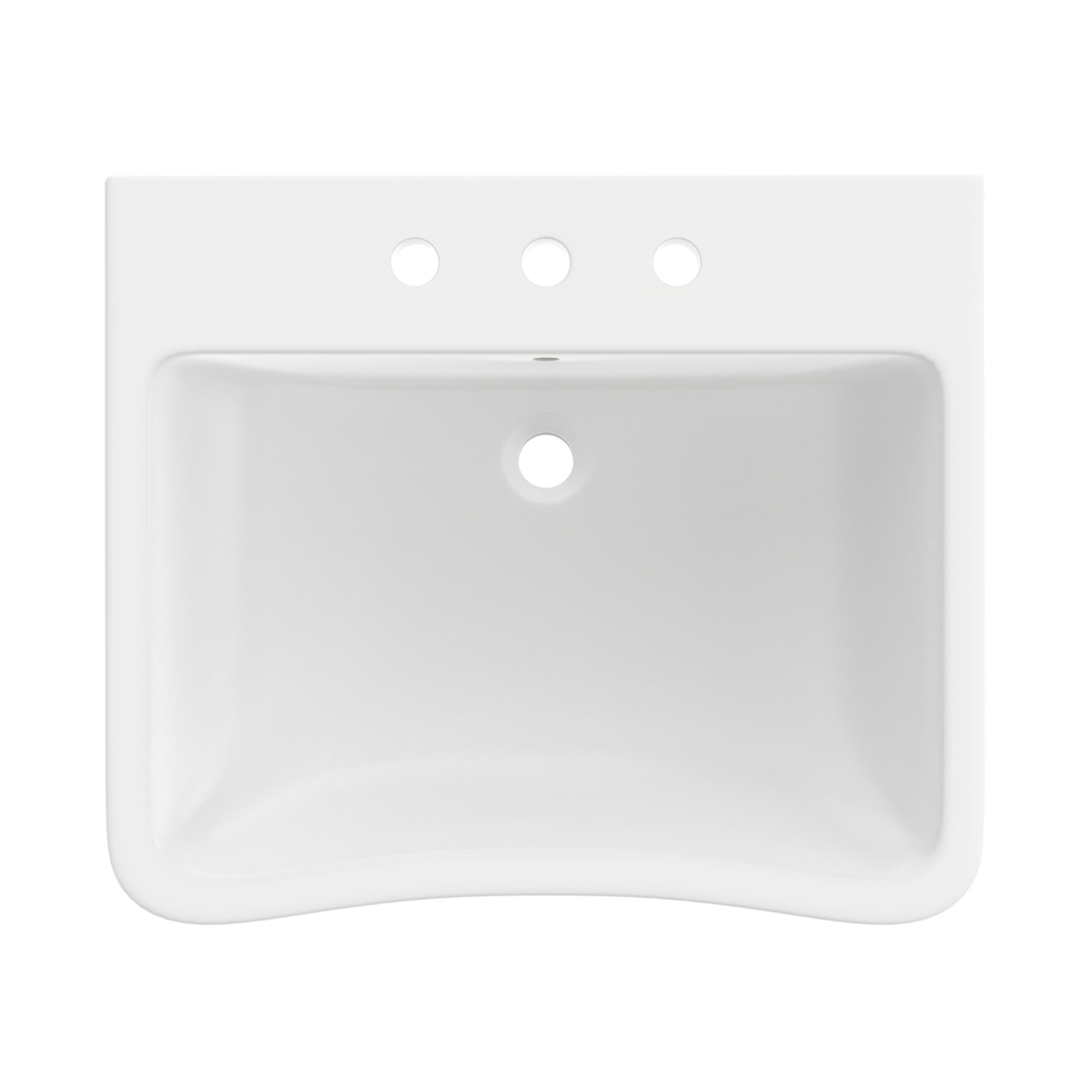 Lea 26 Inch Wall Mounted Bathroom ADA Sink | Alternative Image 03 | faucet centers:8"