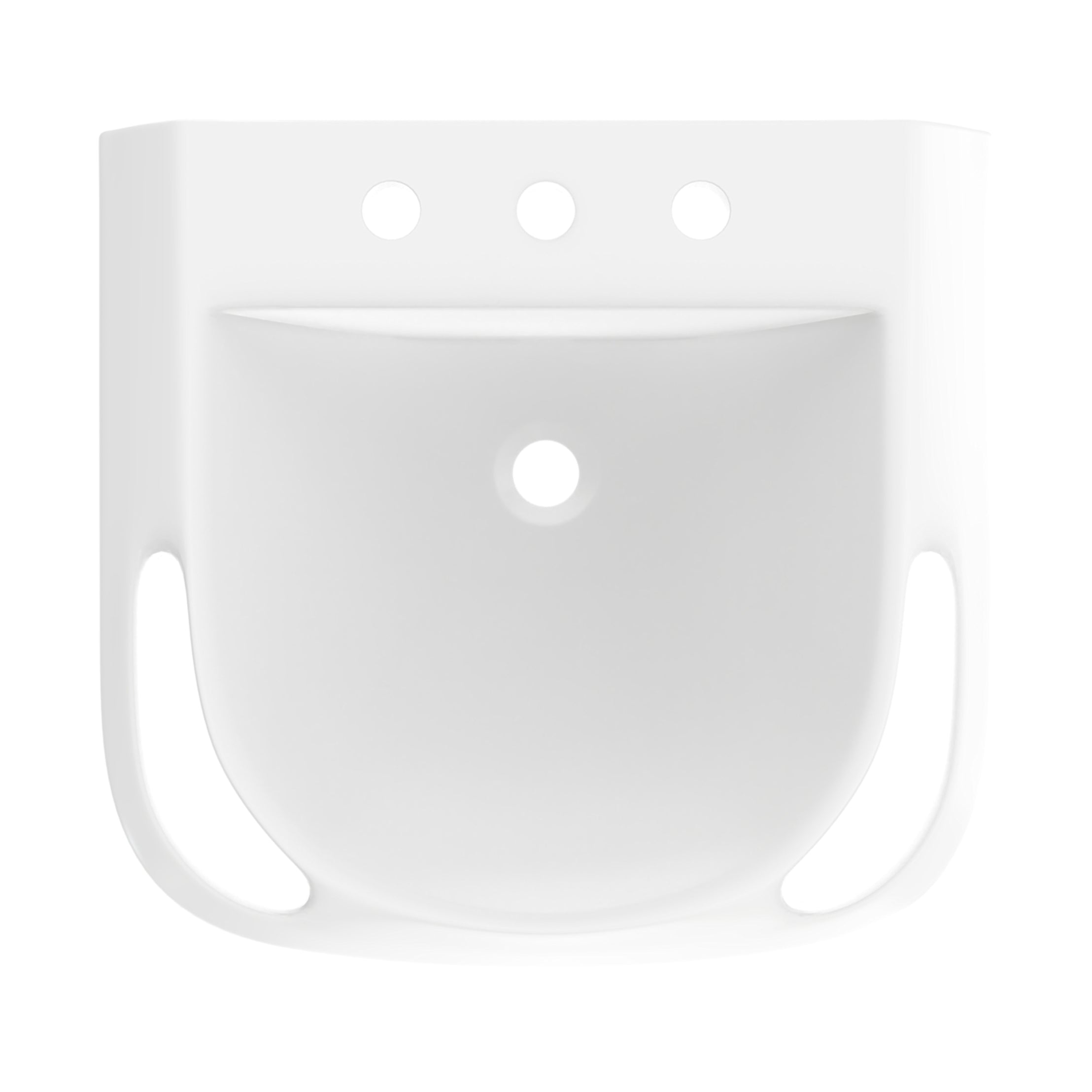 Gia 24 Inch Wall Mounted Bathroom ADA Sink | Alternative Image 03 | faucet centers:8"