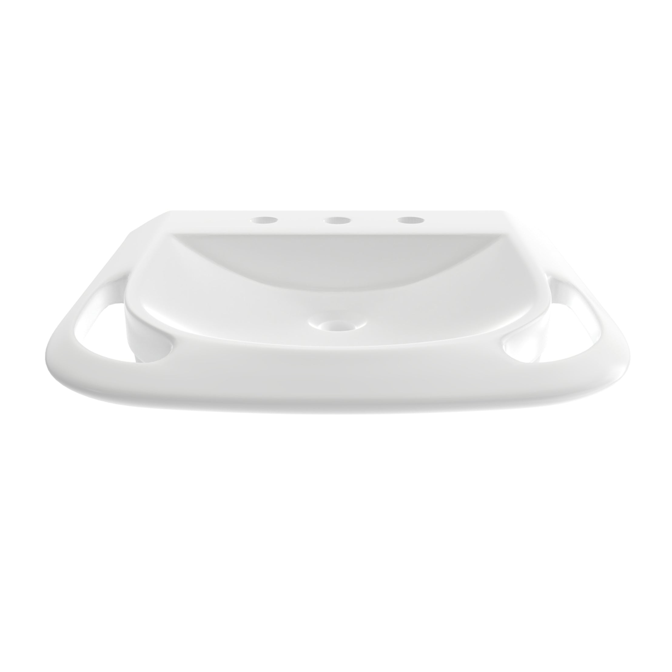 Gia 24 Inch Wall Mounted Bathroom ADA Sink | Alternative Image 01 | faucet centers:8"