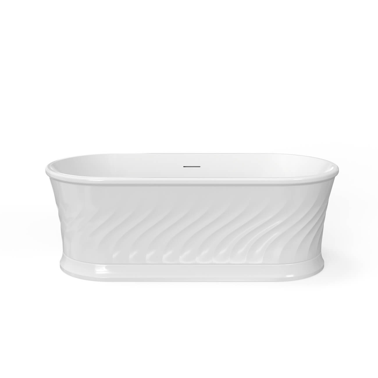 Vortelle 59-Inch Acrylic Double Ended Freestanding Tub | Alternative Image 02 | length:59 | drain finish:Polished Brass