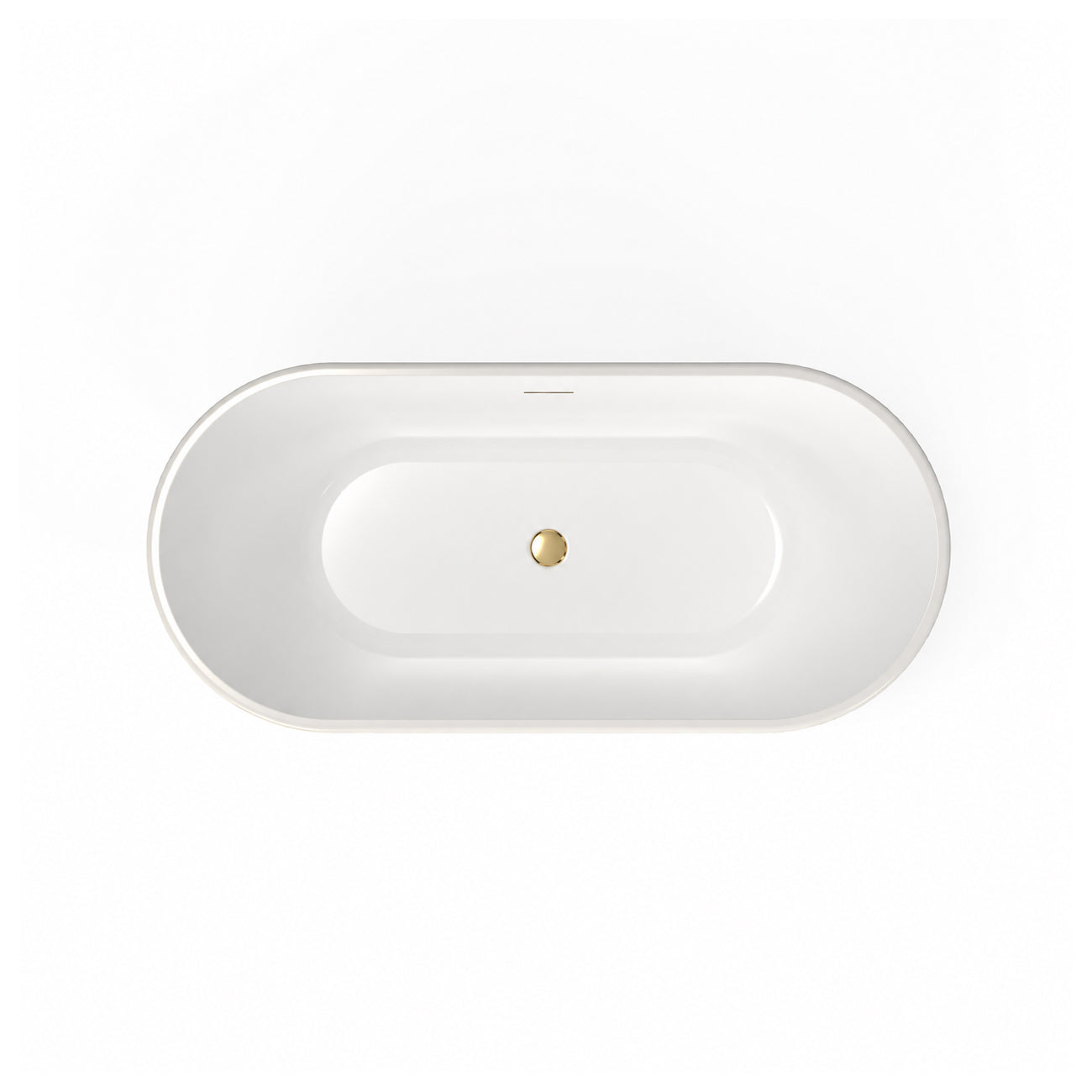 Vortelle 59-Inch Acrylic Double Ended Freestanding Tub | Alternative Image 06 | length:59 | drain finish:Polished Brass