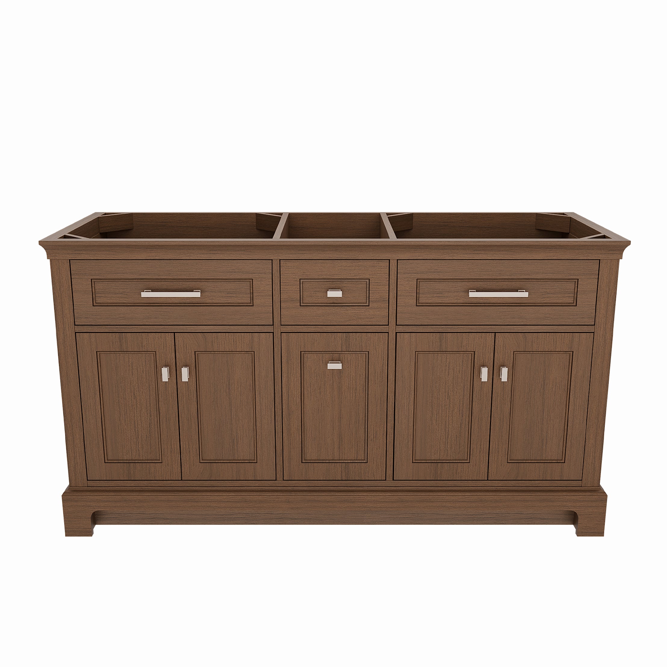 Bronson 60 Inch Vanity Base - Draper Oak | Alternative Image 01 | finish:Draper Oak | countertop finish:No Top | sink style:None