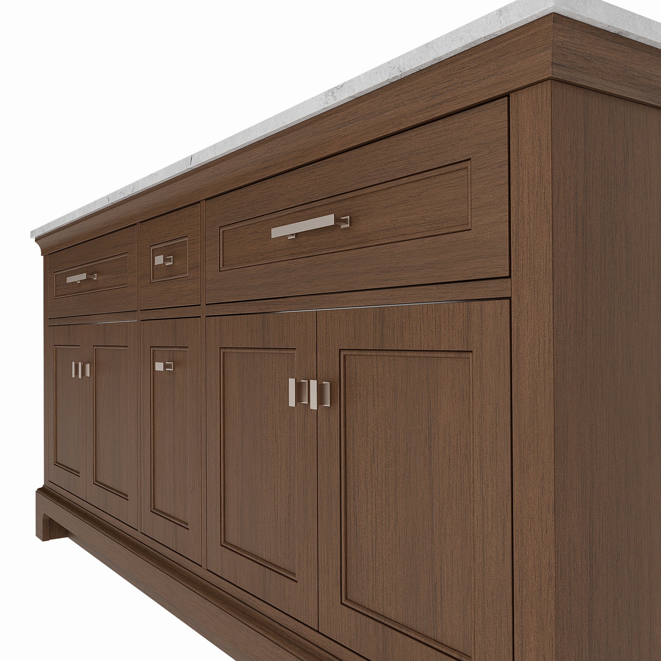 Bronson 72 Inch Vanity Base - Draper Oak | Alternative Image 08 | finish:Draper Oak | countertop finish:Black Granite | sink style:Rectangle Undermount