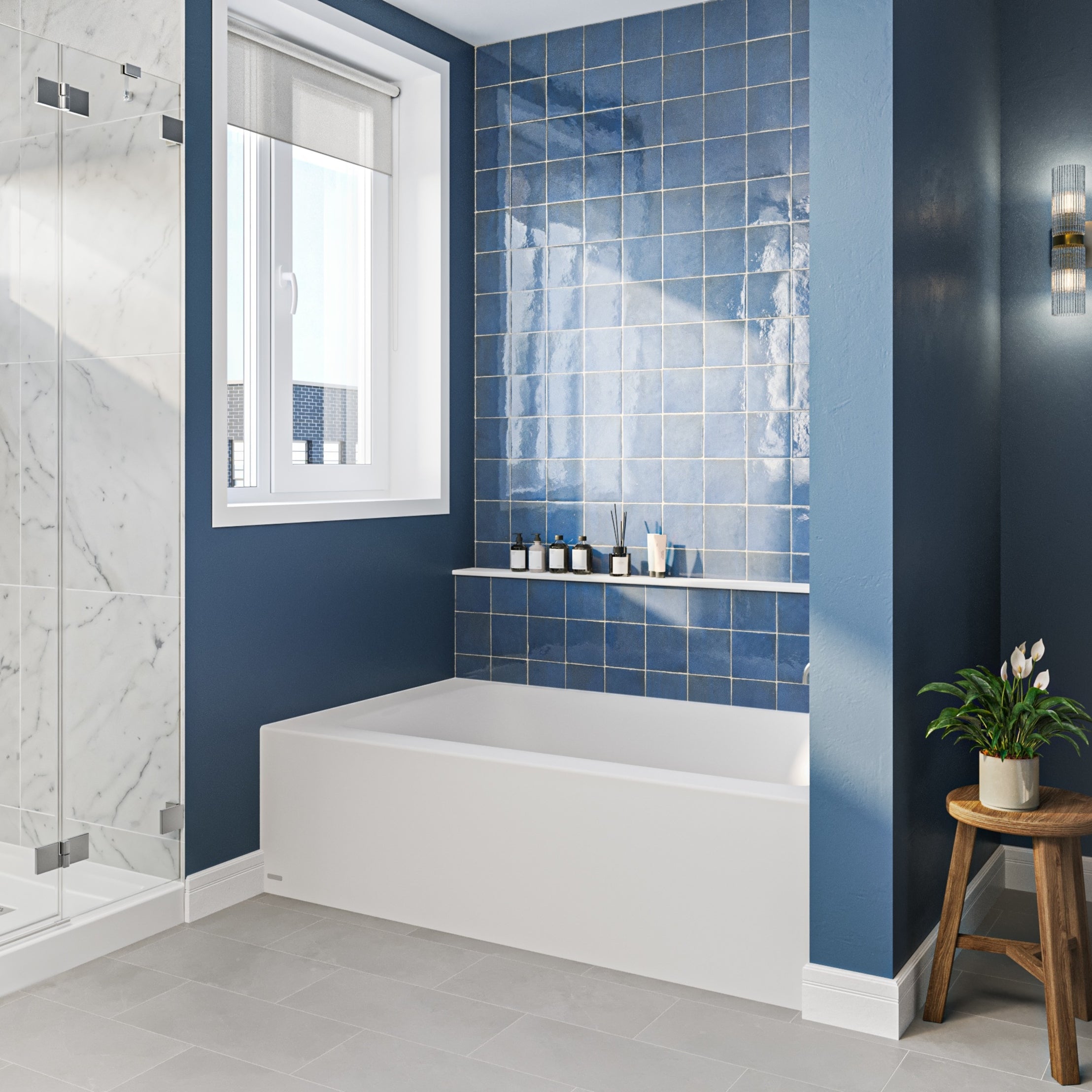 Kipton 60 x 30-Inch Integral Apron Bathtub With Right-Hand Drain | Alternative Image 02 | length:60 | drain location:Right