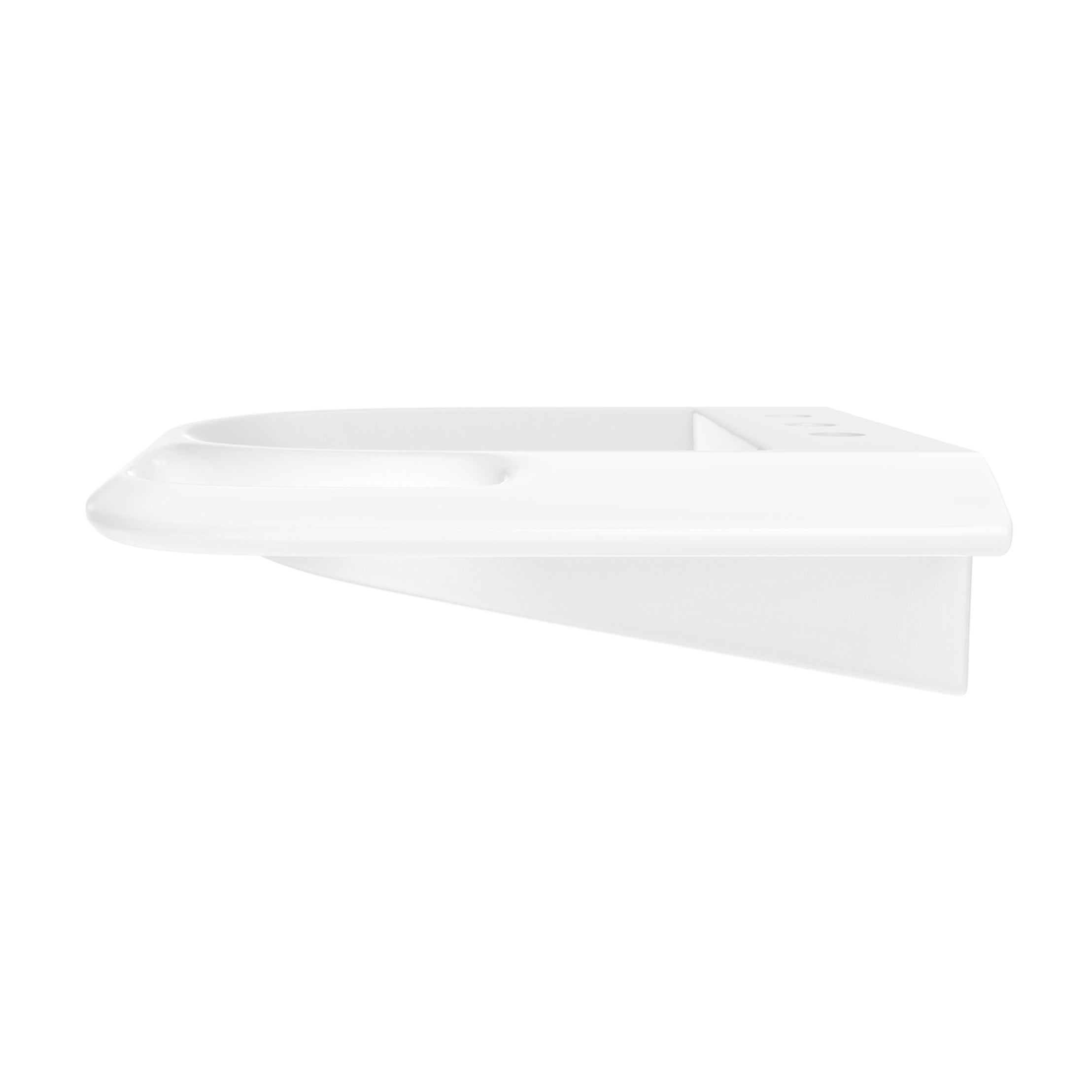 Gia 24 Inch Wall Mounted Bathroom ADA Sink | Alternative Image 04 | faucet centers:8"