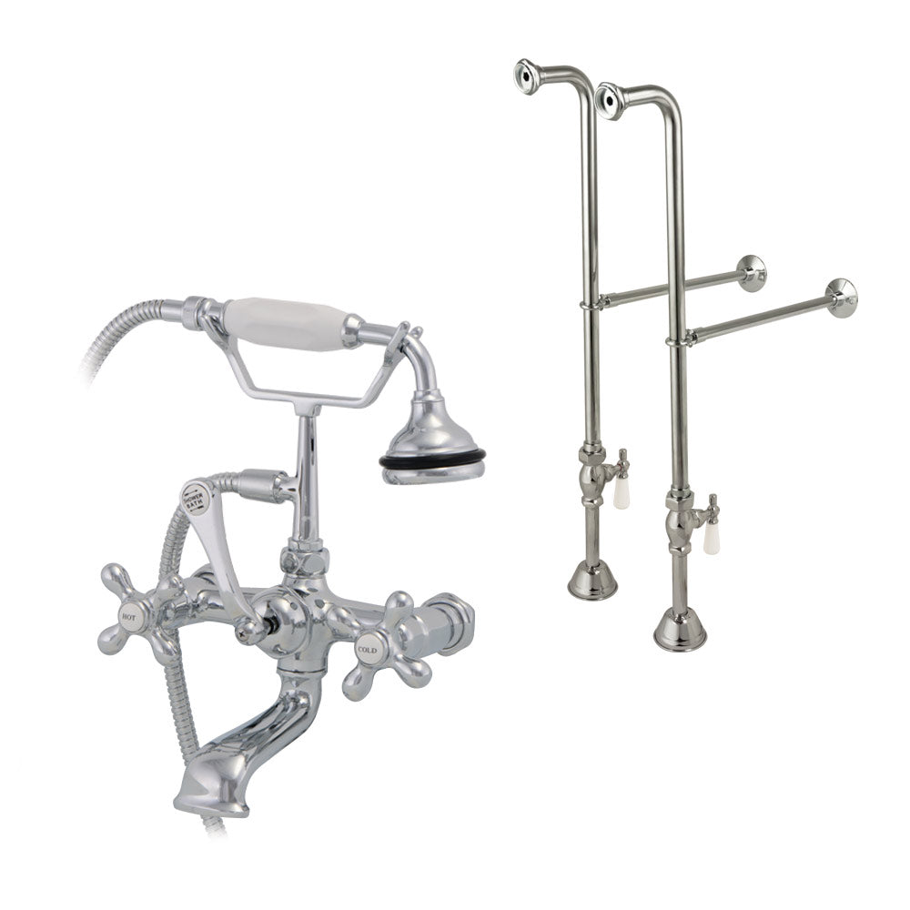 Freestanding English Telephone Faucet - Classic Spout | Alternative Image 01 | finish:Chrome