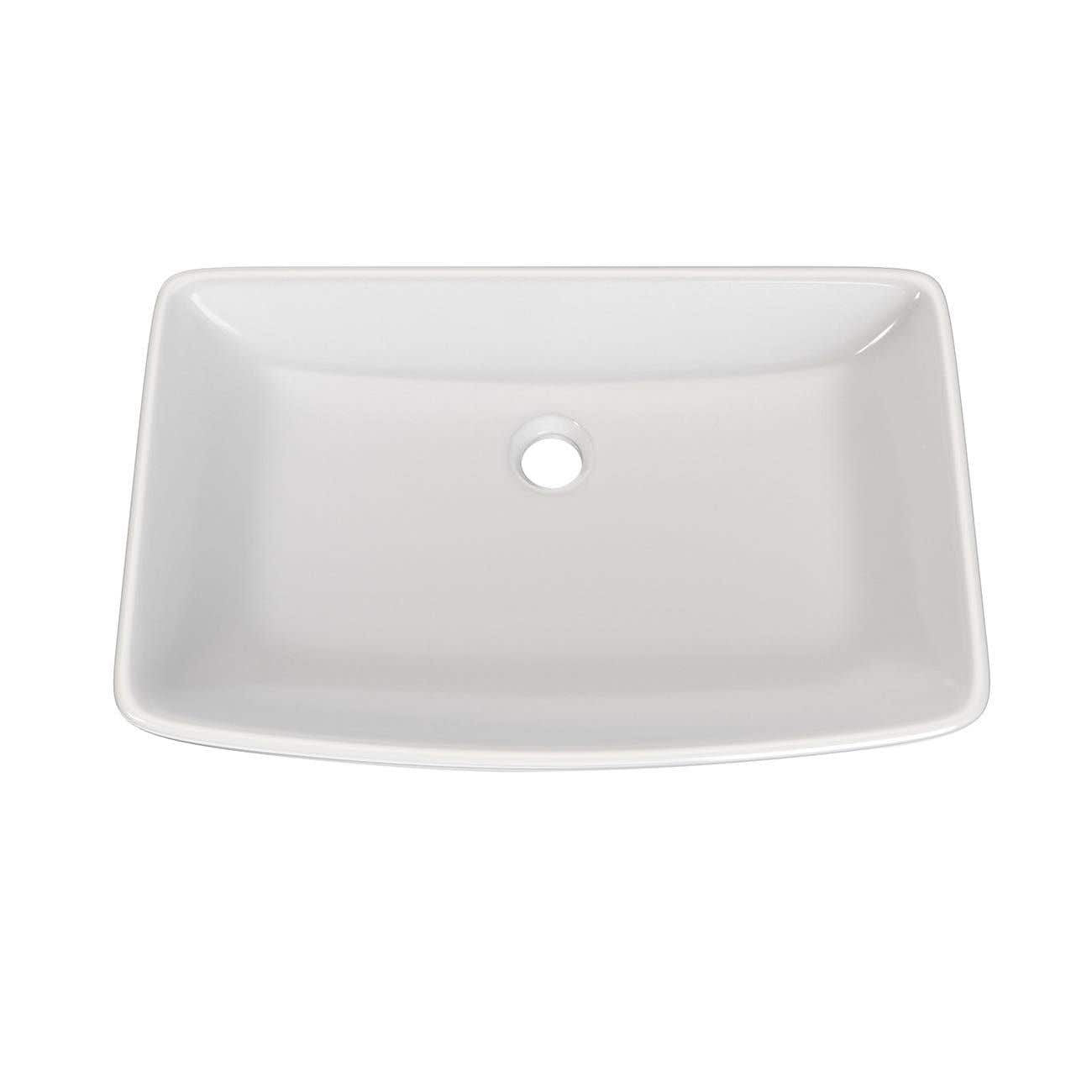 24 Inch Rectangular White Vessel Bathroom Sink | Alternative Image 04