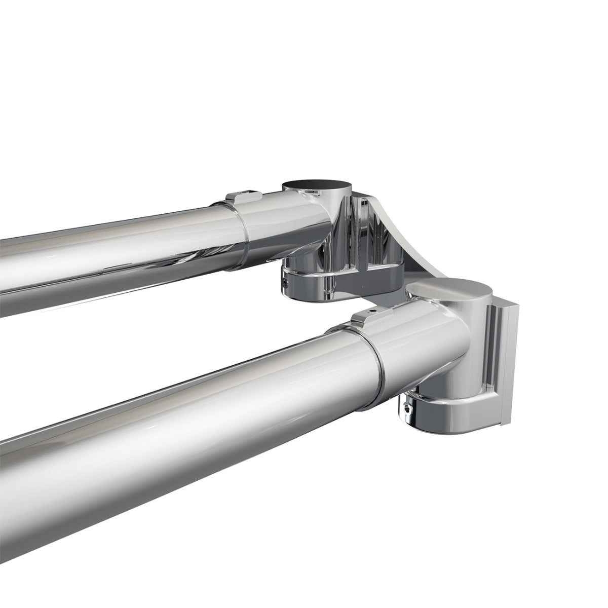 Dual Curved Shower Curtain Rod | Alternative Image 04 | finish:Chrome