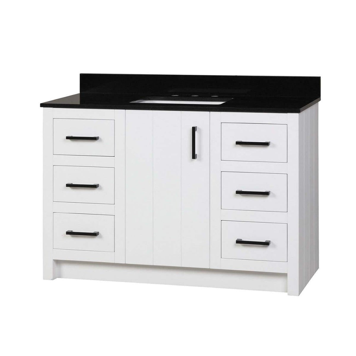 Wexler 48 Inch Solid Oak Bathroom Vanity | Alternative Image 07 | countertop finish:No Top | sink style:None | faucet centers:None